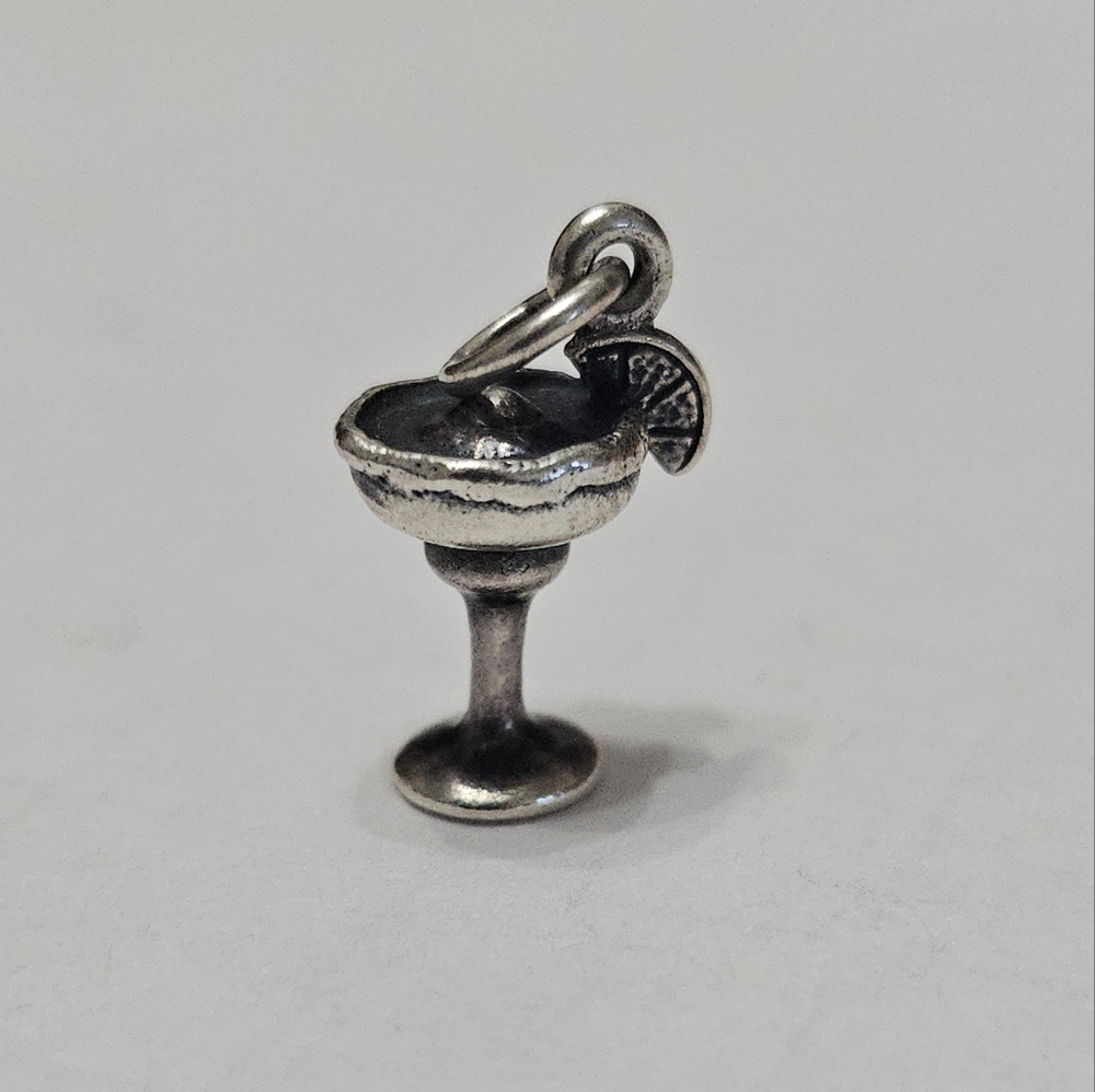 James Avery Sterling Margarita Glass Charm